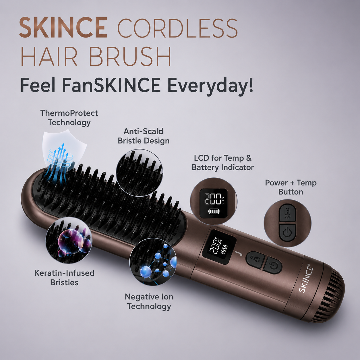 CORDLESS STRAIGHT BRUSH