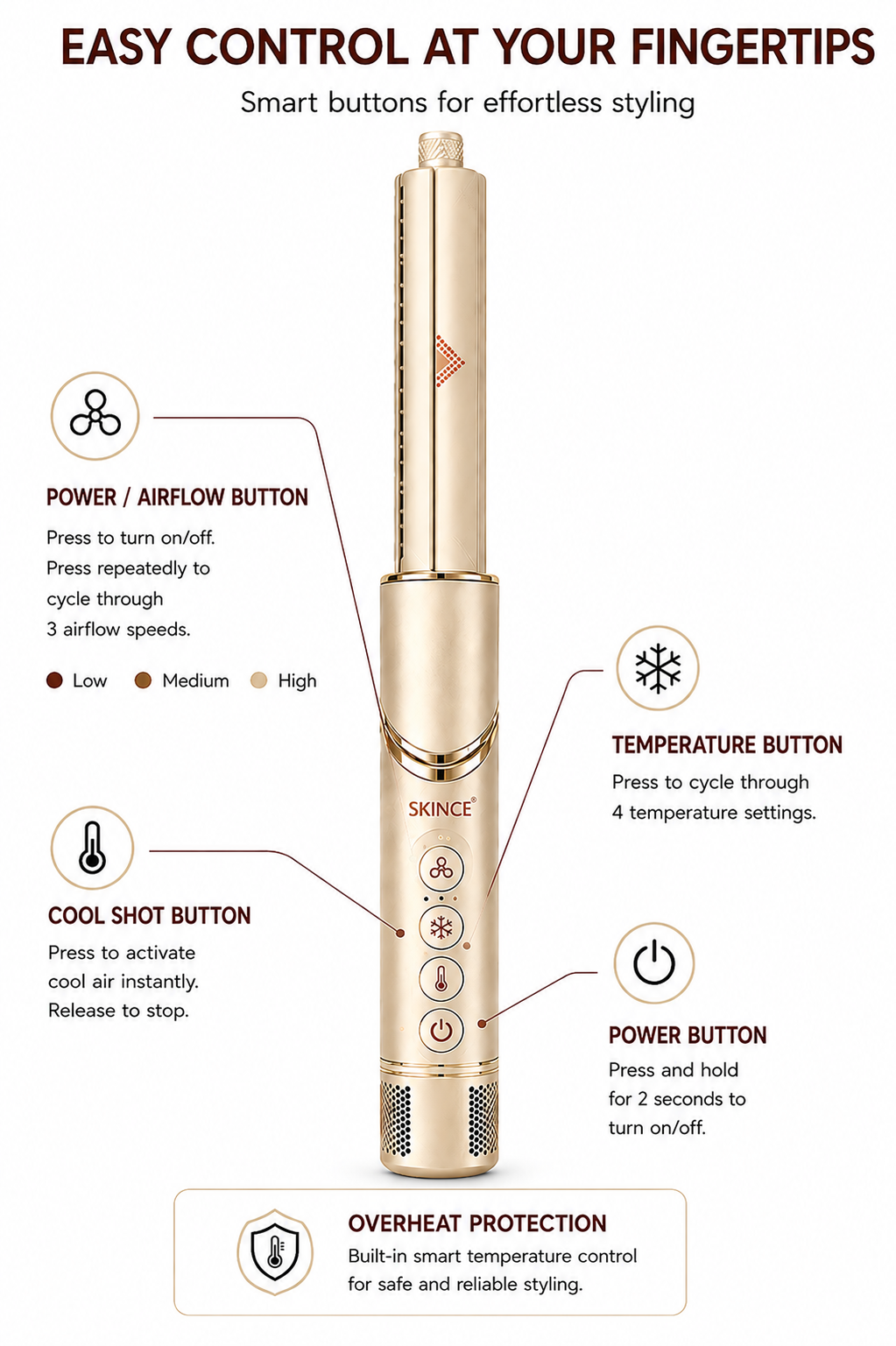 SKINCE 8-in-1 Air Styler lifestyle shot