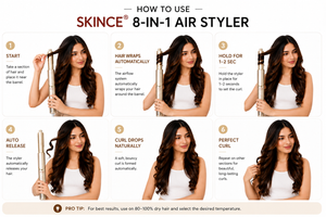 SKINCE 8-in-1 Air Styler Easy Control Buttons
